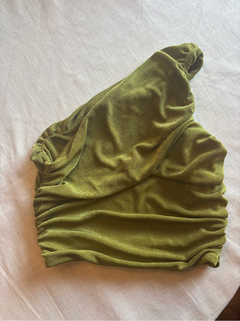 Green One Shoulder Crop Top Size XS